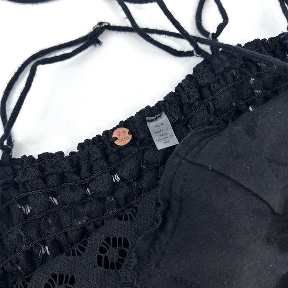 FP One Women Lace Slip Dress M Black Lacey Goth Whimsigoth Fairy Grunge Coquette - Picture 9 of 9